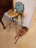 Metal Doll Chair & Coocoo Clock - Missing Weights