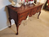 3 Drawered Queen Anne Side Table