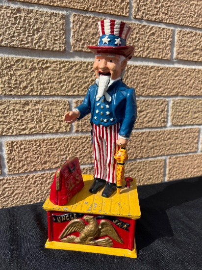 Uncle Sam Die Cast Coin Bank