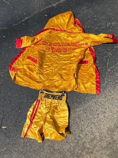 Vintage Big Ds Boxing Club Akron, Ohio Boxing Coat and Shorts