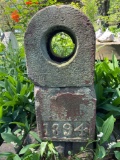 2pc Sand Stone Chimney Marked 1894