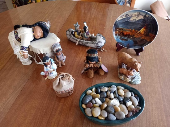 Indian themed figures and decorative items