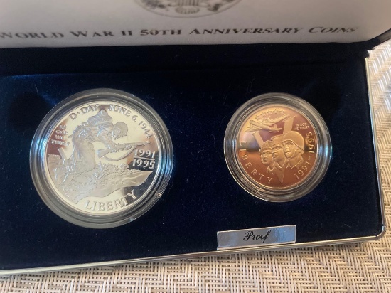 WW2 50th anniversary coins