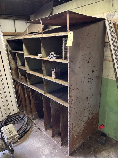 large steel storage shelf