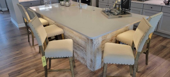 5 Nail head trim bar stools