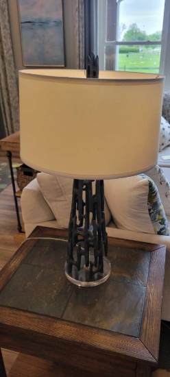 Pair of decorative composite table lamps