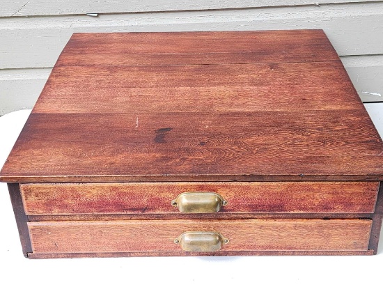 Antique pharmaceutical cabinet w/ 2 divided drawers