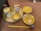 Enameled Yellow And Chrystolite Graniteware