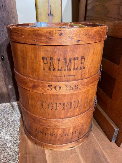 Vintage Palmer 50 Lbs Coffee Bin