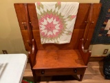 Primitive Table / Bench with Quilt