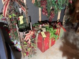 Christmas Decor Sled, Primitive Wood Presents
