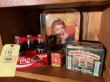 Coke Trays and Bottles, Advertising Tins