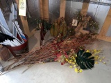 Shepards Hooks, Artificial Flowers, Decor Pieces