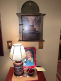 Milk Can Lamp, Wagner Cast Iron, Coca Cola Tray, Hanging Painted Shelf