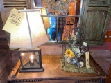 Decorative Lamp and Bird Cage Display
