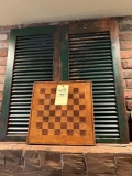 Vintage Shutters and Checker Board Game