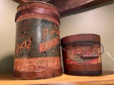 Vintage Advertising Buckets Woodruff Spencer and Stout Spices