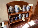 Primitive Antique Crock Shelf
