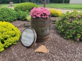 Wine Barrel Flower Pot