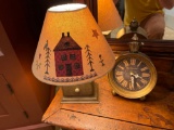 Primitive Lamp and Clock