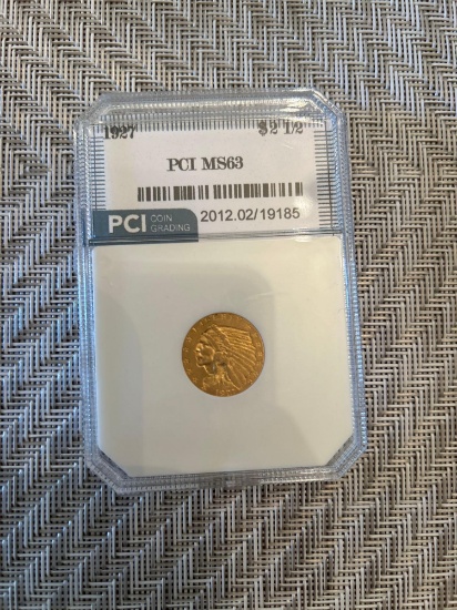 1927 PCI MS63 $2 1/2 gold coin