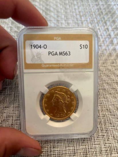 PGA 1904-O MS63 $10 golf coin