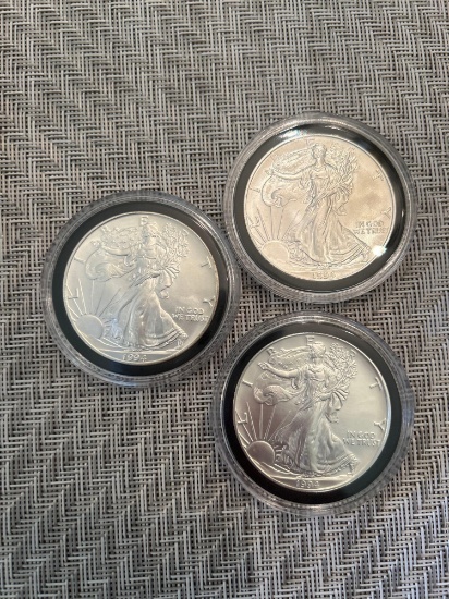 (3) 1994 American silver eagles