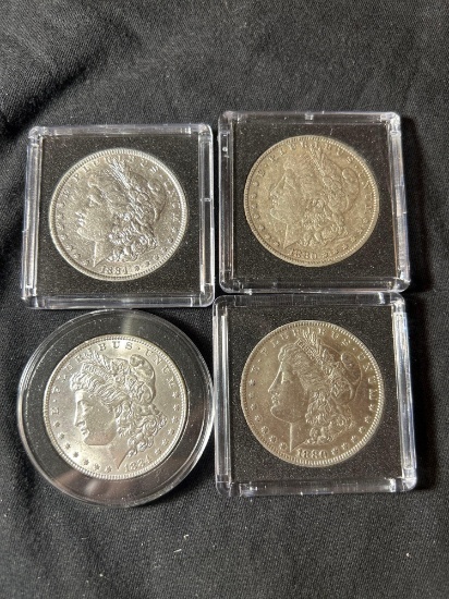 (4) Morgan silver dollars