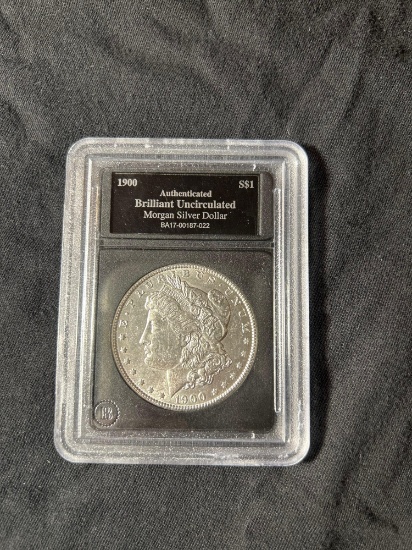 1900 Morgan silver dollar- brilliant uncirculated