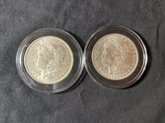 (2) 1883 & 84-O Morgan silver dollars