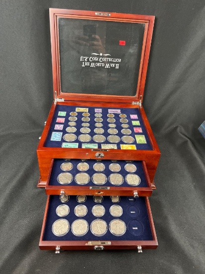 The World War 2 U.S. Coin Collection in Wood Display Box