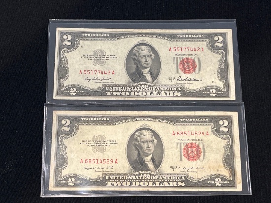 1953 $2 Red Seal Notes (2)