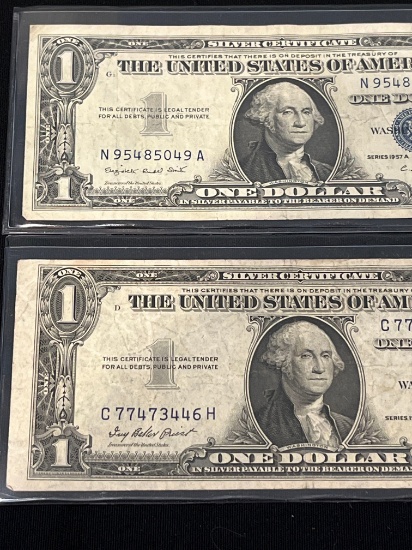 1935 & 1957 $1 Silver Certificates (2)