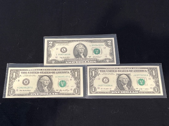 $1 & $2 Federal Reserve Notes
