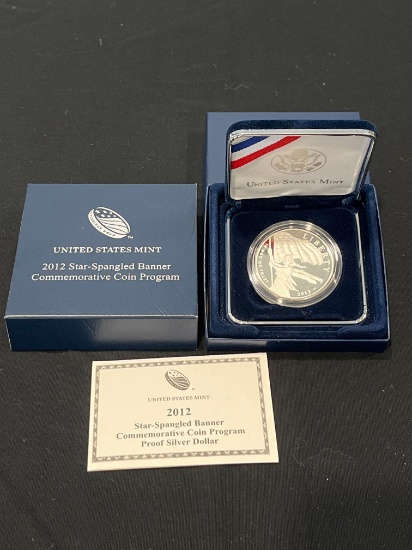 2012 Star Spangled Banner Silver Proof Dollar