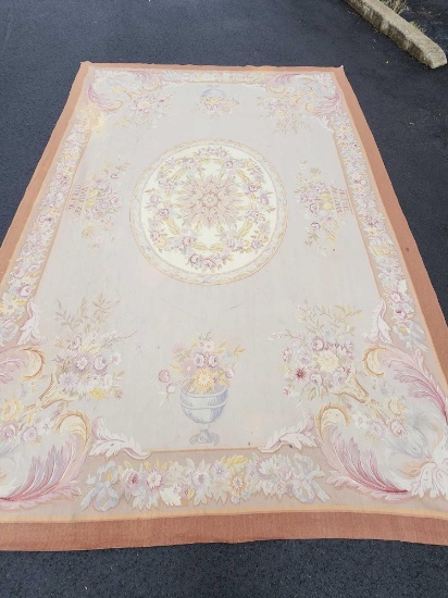 Fine vintage hand loomed French Aubusson rug