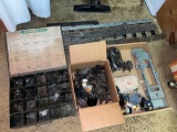 assorted track, model train parts