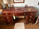 mahogany desk w/ mirror