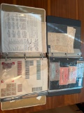 2 binders of ration stamps, post cards, letters, etc