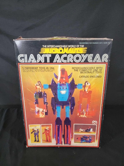 1977 MEGO Micronauts Giant Acroyear Robot Figures Box Directions
