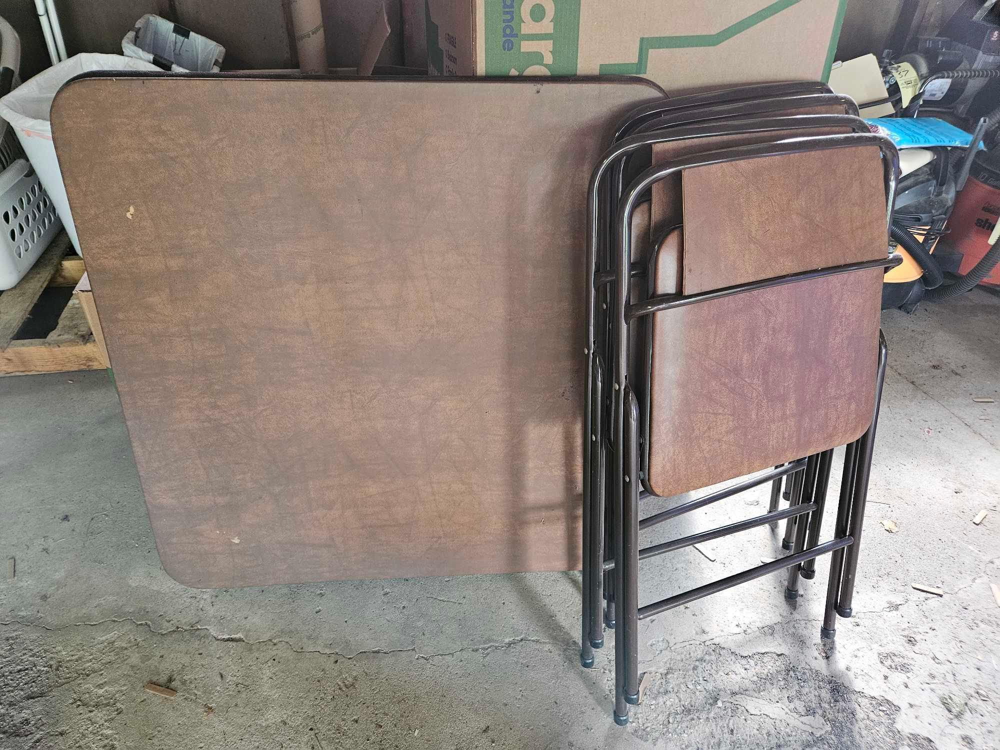 folding card table with 4 chairs