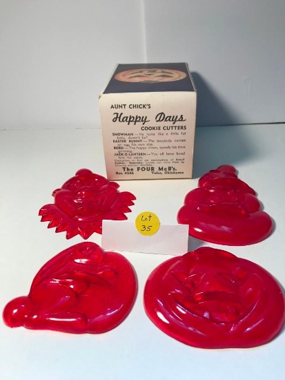 4 Cookie Cutters - Clown, Snowman, Pumpkin, & Rabbit