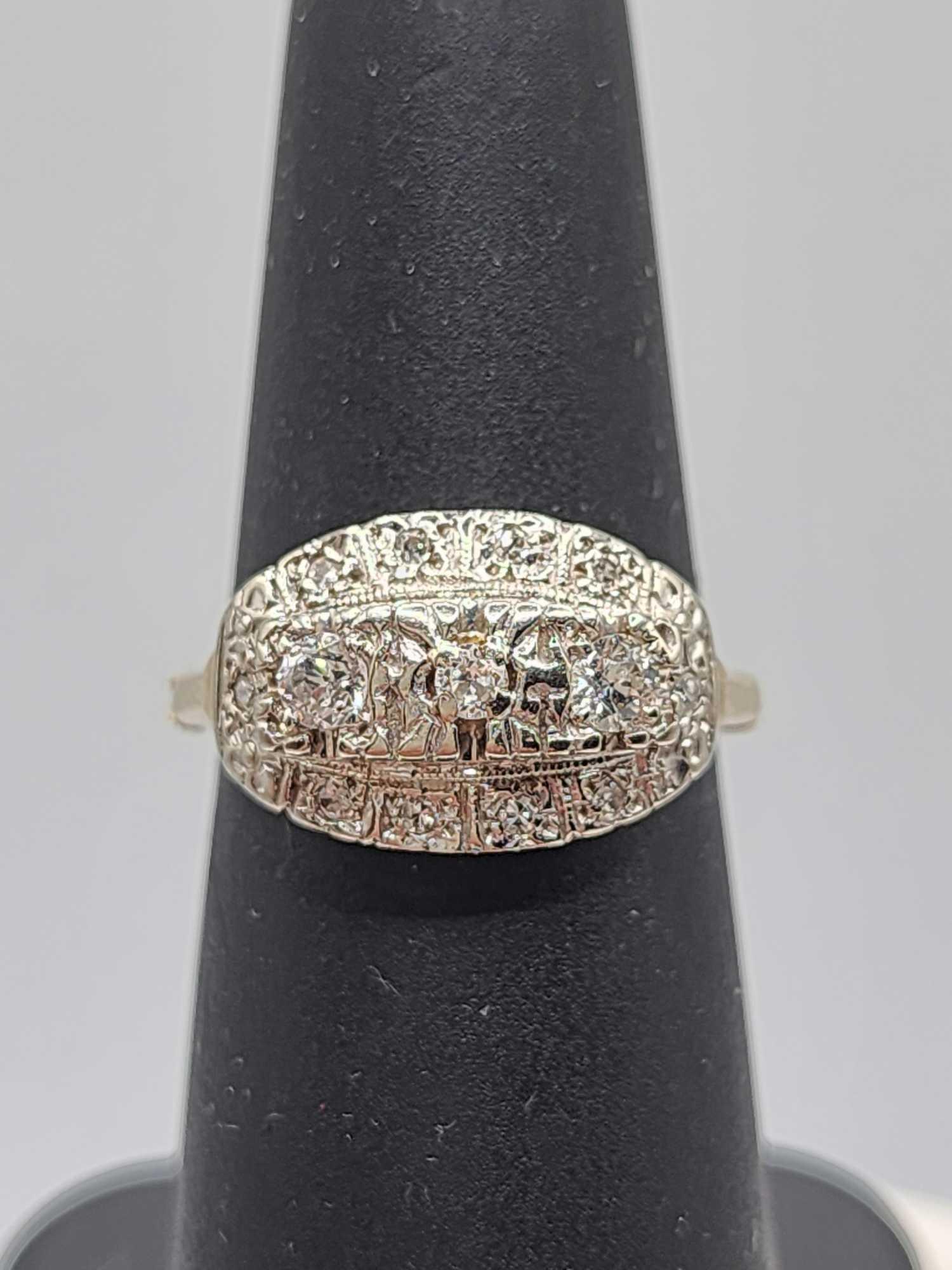 Antique diamond ring 14k arthritic shank opens Proxibid