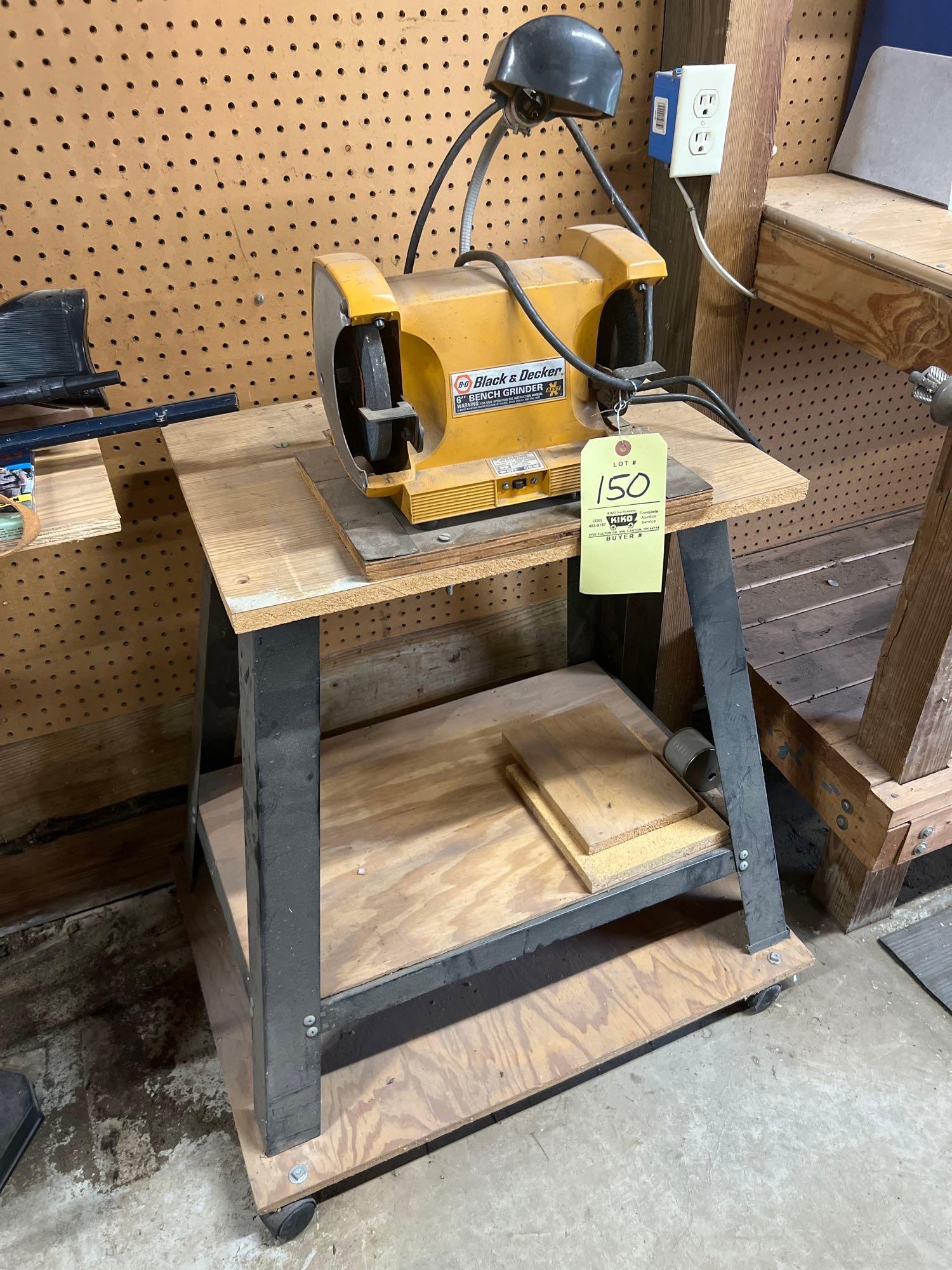 Black and Decker Inch Bench Grinder on Rolling Proxibid - Main Image