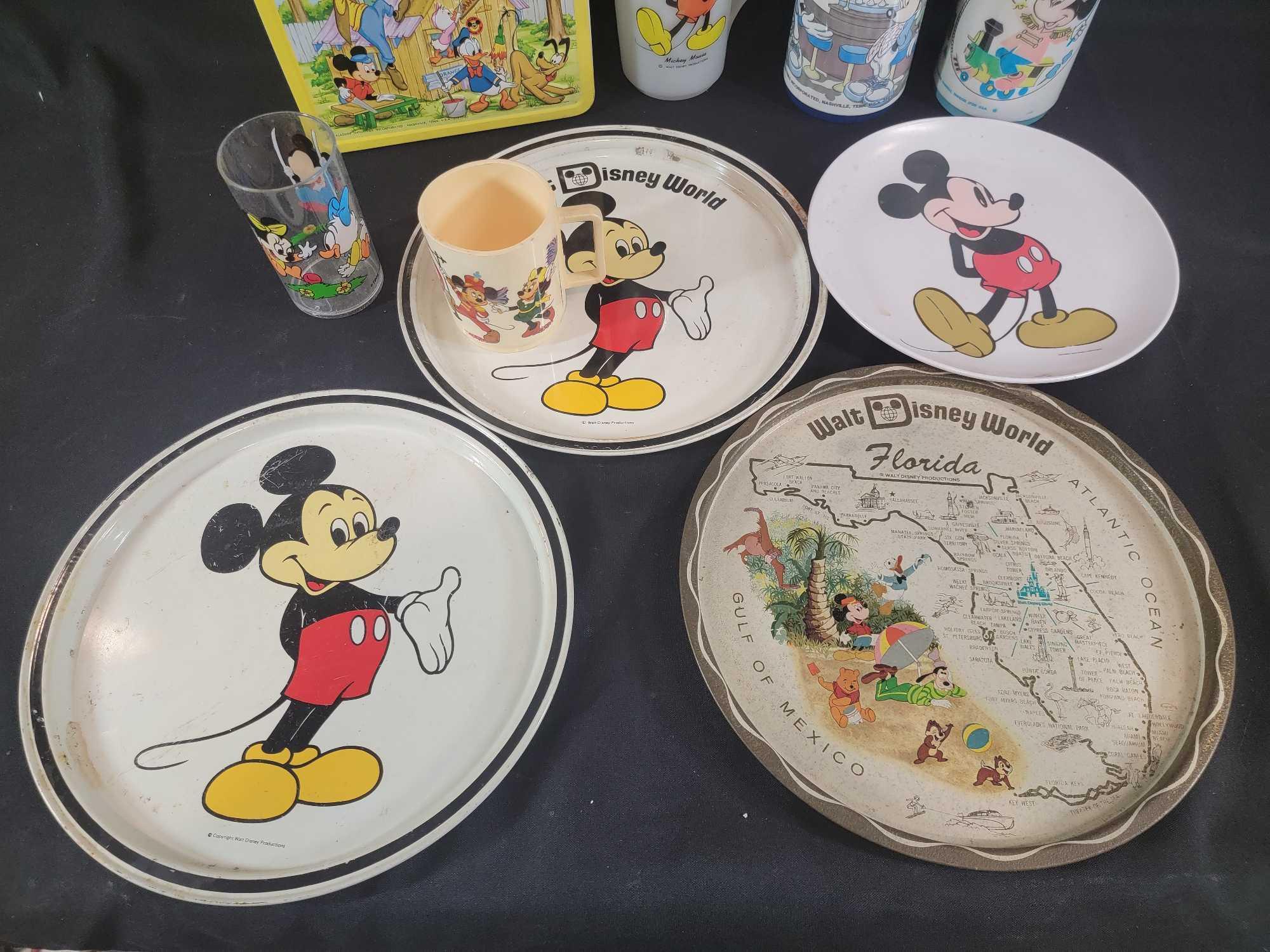Sold at Auction: Vintage Walt Disney World Metal Lunchbox and Thermos