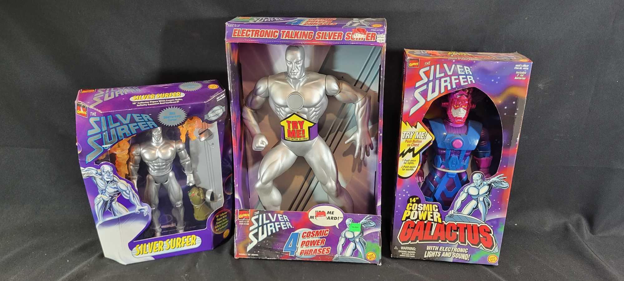 Toy Biz Silver Surfer, Cosmic power Galactus, | Proxibid