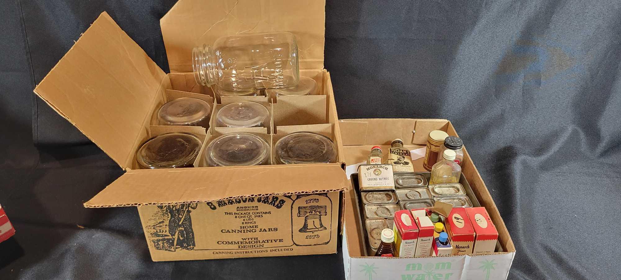 Asdorted Atlas canning jars, Monarch spice jars Proxibid