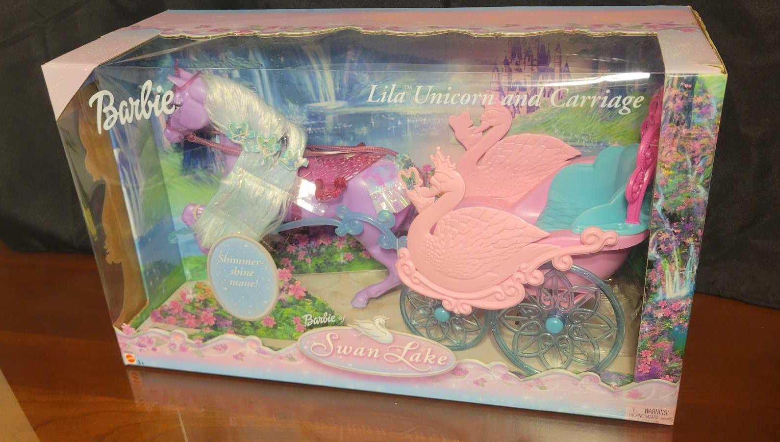 Barbie Swan Lake Lila Unicorn and Carriage lot Proxibid