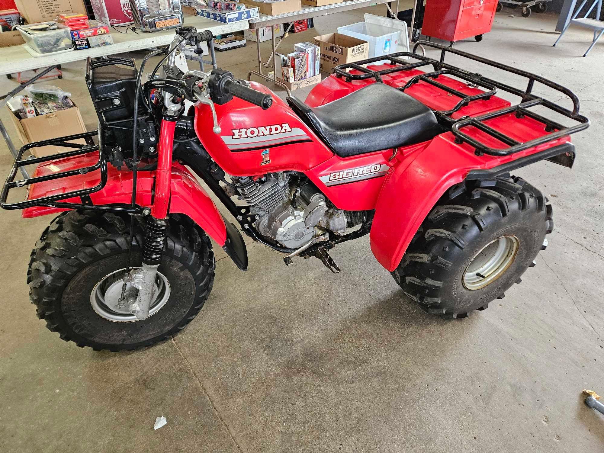 Honda big red 3 wheeler, runs | Proxibid