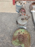 Galvanized Gas Cans and Seat